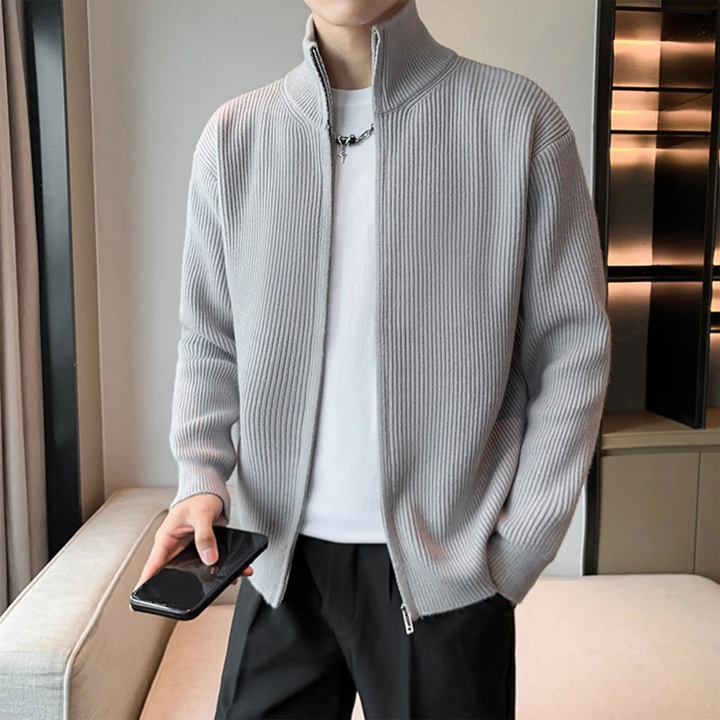 Premier Collared Men's Cardigan