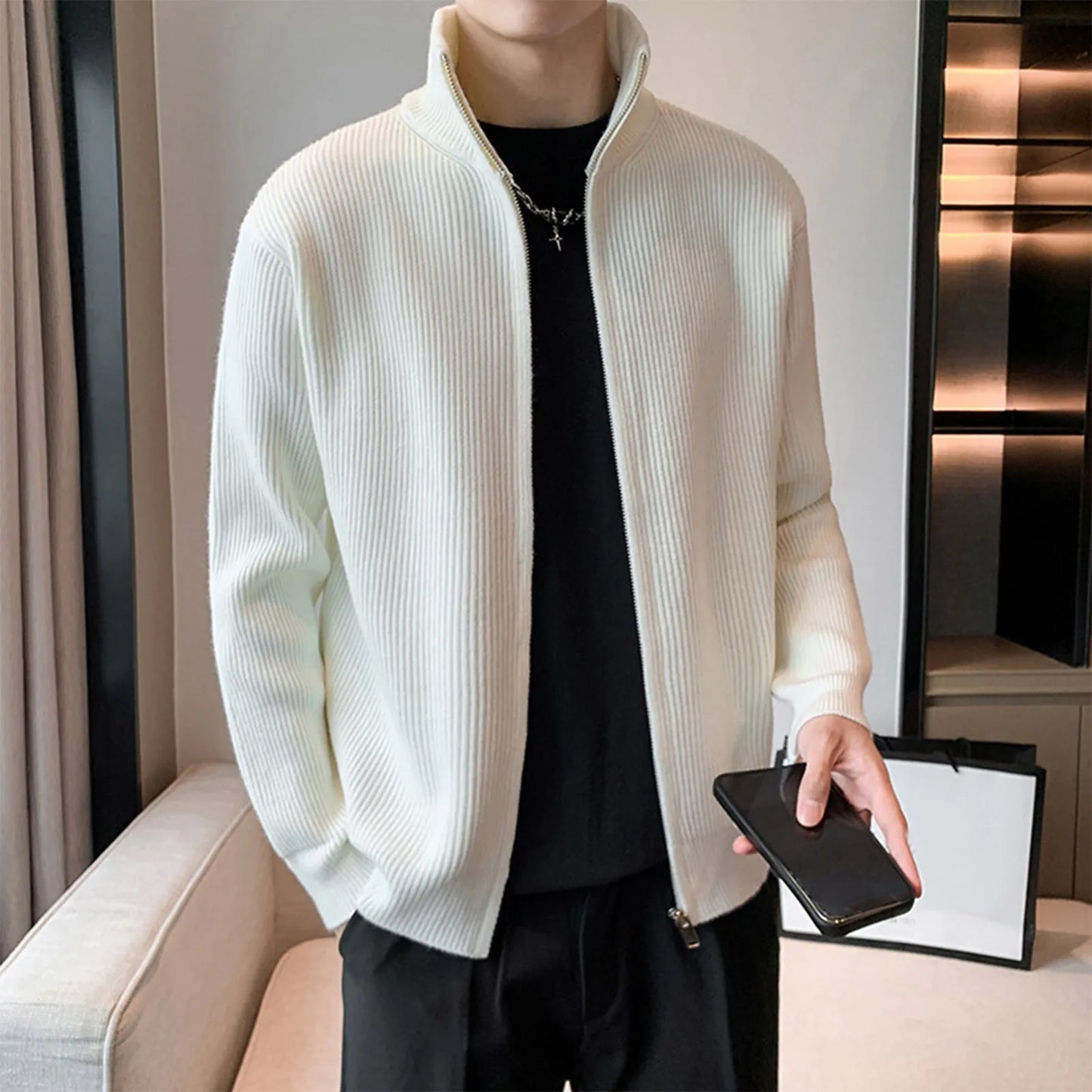 Premier Collared Men's Cardigan