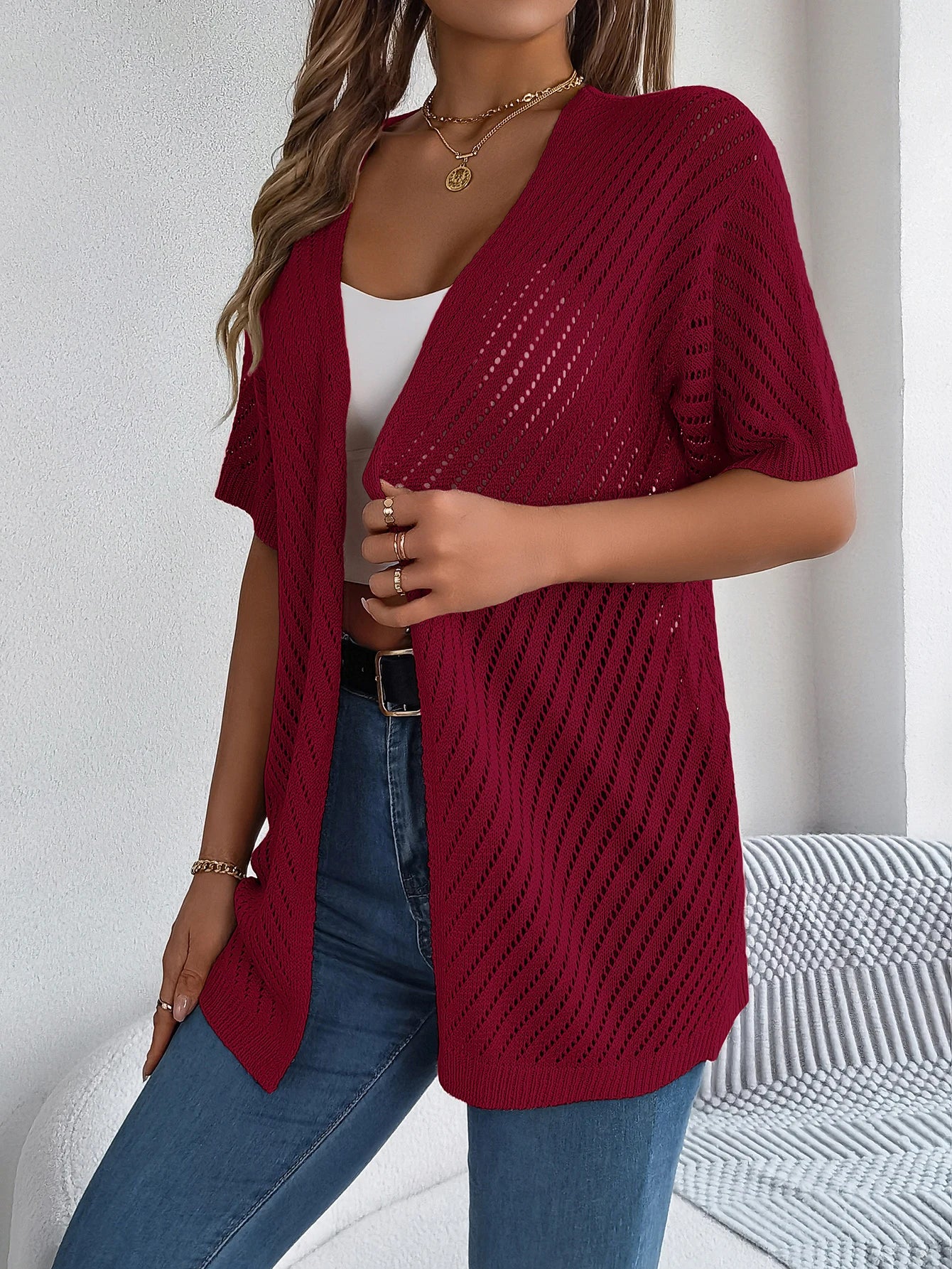 Classic Hollow Cardigan