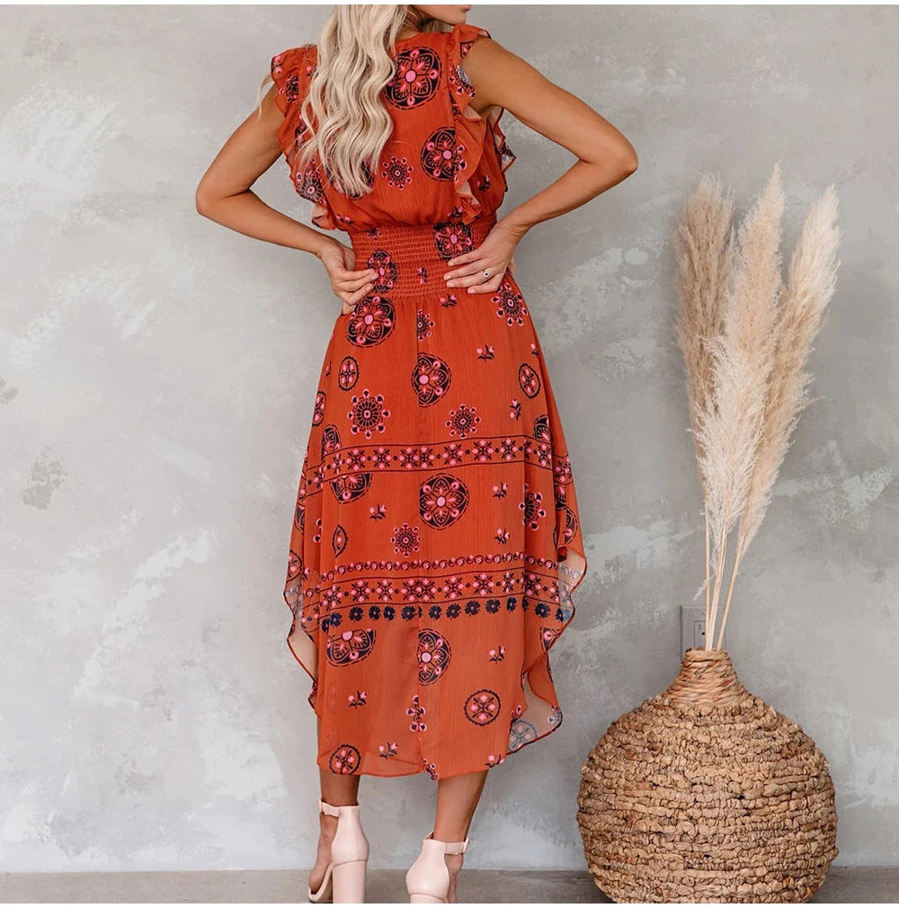 Vintage Summer Midi Dress