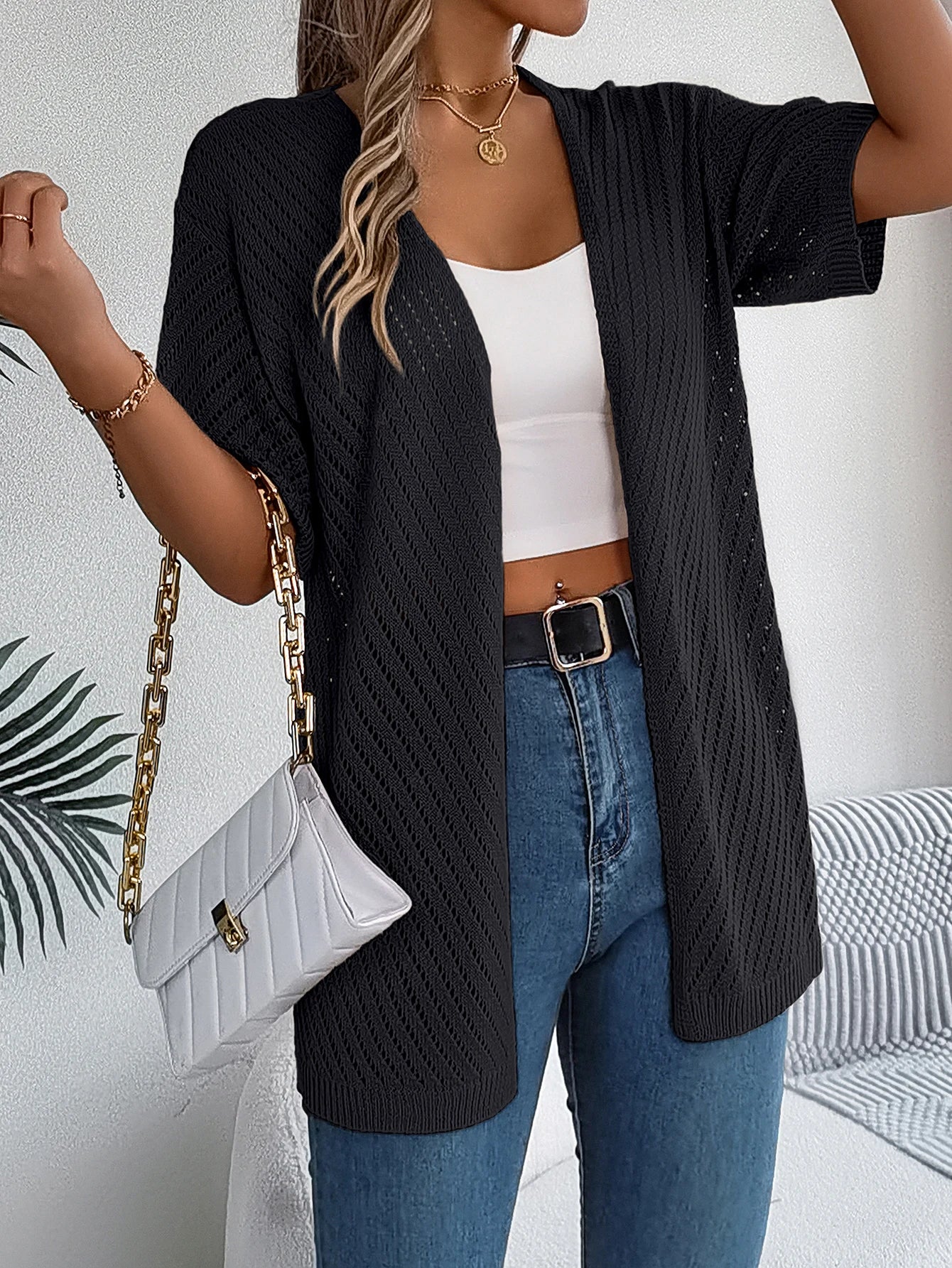 Classic Hollow Cardigan