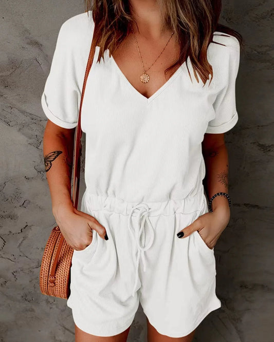 Sunlit V-Neck Playsuit