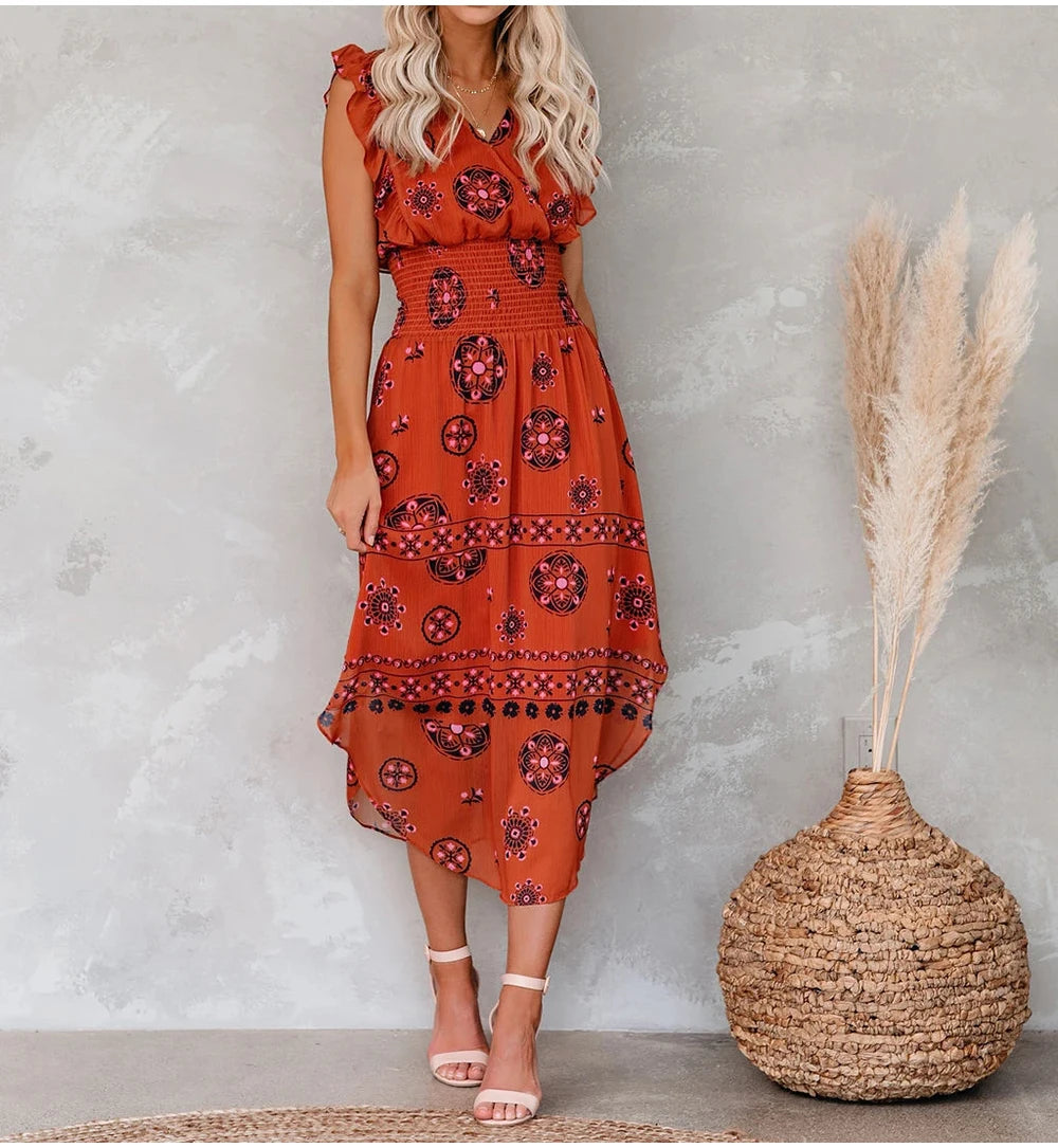 Vintage Summer Midi Dress