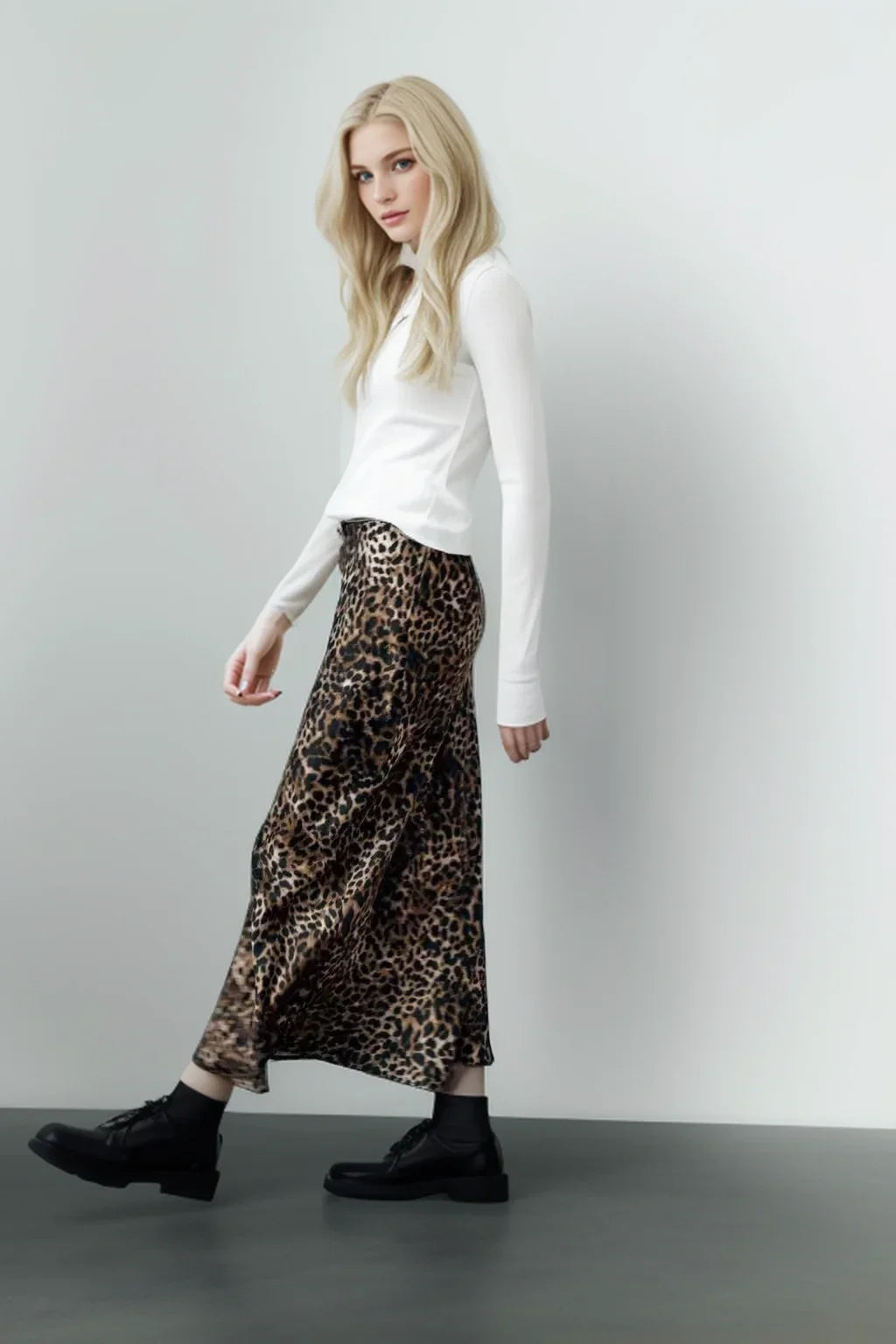 Wild Elegance Midi Skirt